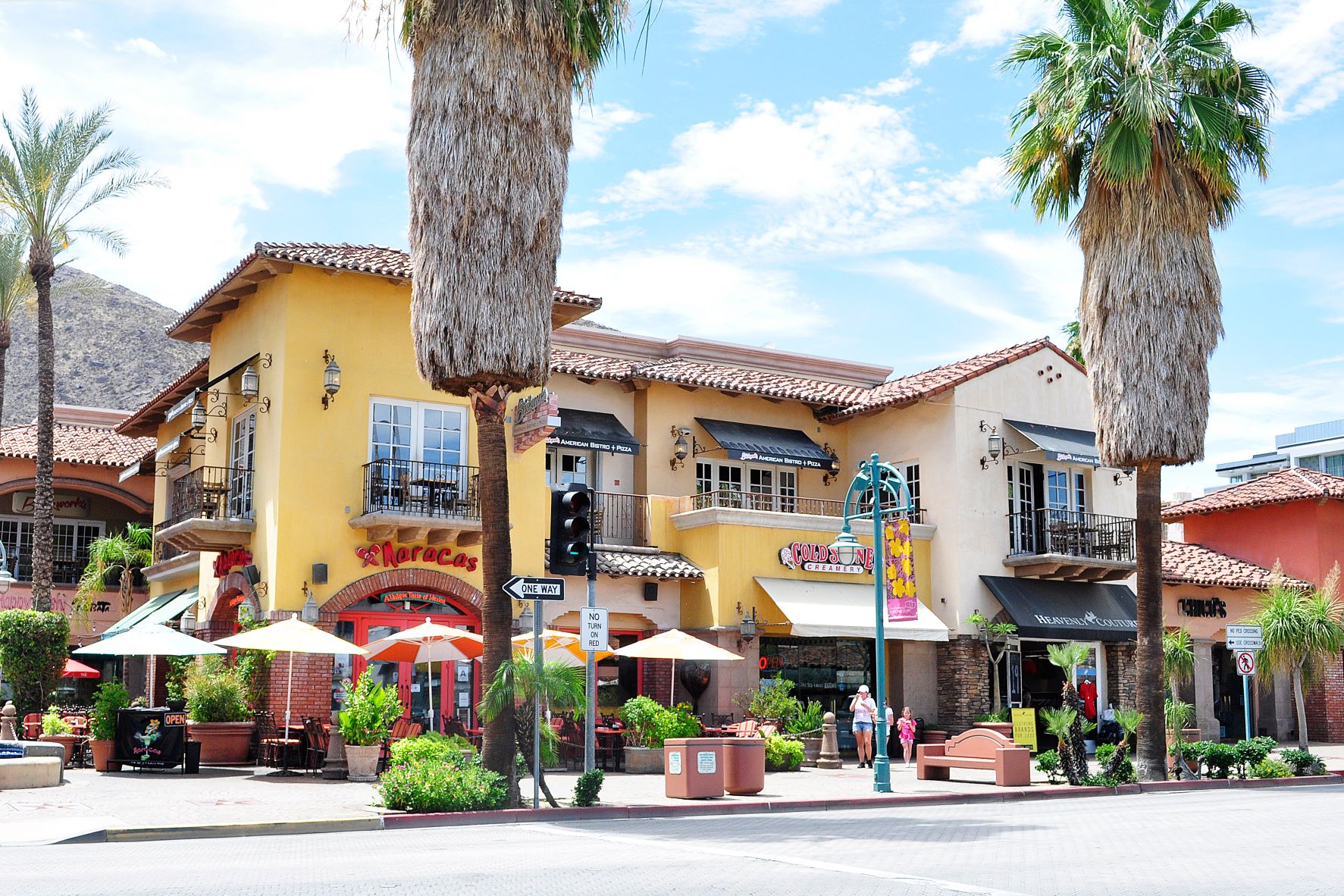 Palm Springs California downtown street view