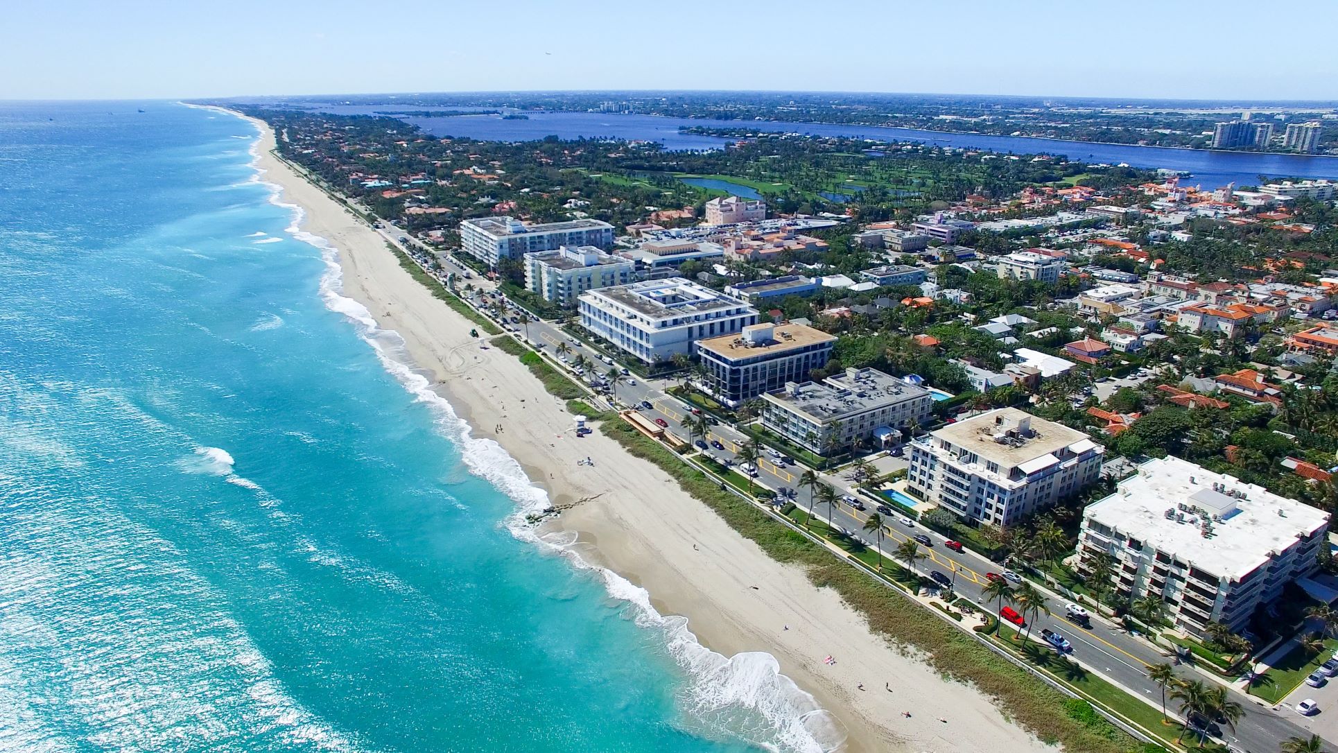 Palm Beach Florida aerial waterview